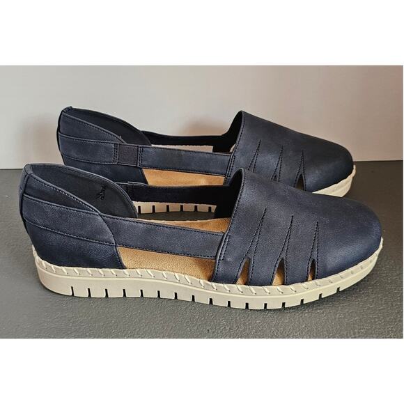 Easy Street Comfort Wave Shoes Womens Bugsy Comfort Slip-on Flats Blue Sz 8M NEW - Picture 1 of 8